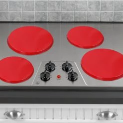 Reston Lloyd Ltd. Calypso Basics By Reston Lloyd, Tin Burner Cover Set, Red