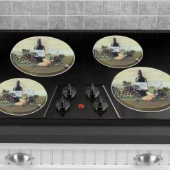 Reston Lloyd Ltd. CALYPSO BASICS Tin Burner Cover Set, Wine & Vine