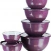 Reston Lloyd Ltd. 12pc Enamel On Steel Bowl Set, Plum