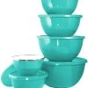 Reston Lloyd Ltd. 12pc Enamel On Steel Bowl Set, Turquoise CALYPSO BASICS