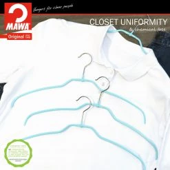 MAWA MAWA HANGERS Silhouette Ultra Thin, 42-FT, Hanger, Blue