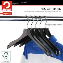 Reston Lloyd Metropolis Series, Bodyform Shirt With Shoulder Notches Hanger, Profi 45/RE, Black, Silver Hook Best In Wood 13 Reston Lloyd Metropolis Series, Bodyform Shirt With Shoulder Notches Hanger, Profi 45/RE, Black, Silver Hook Best In Wood