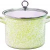 Reston Lloyd Ltd. CALYPSO BASICS Stock Pot With Glass Lid, Lime Sponge Effect
