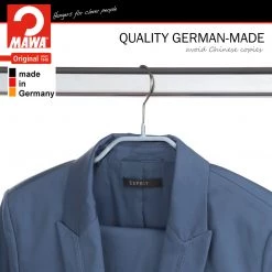 MAWA MAWA HANGERS Silhouette, 41-FRS, Pant Bar/Skirt Hook Hanger, Silver