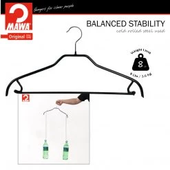 MAWA Silhouette, 41-FRS, Pant Bar/Skirt Hook Hanger, Black 15 MAWA Silhouette, 41-FRS, Pant Bar/Skirt Hook Hanger, Black