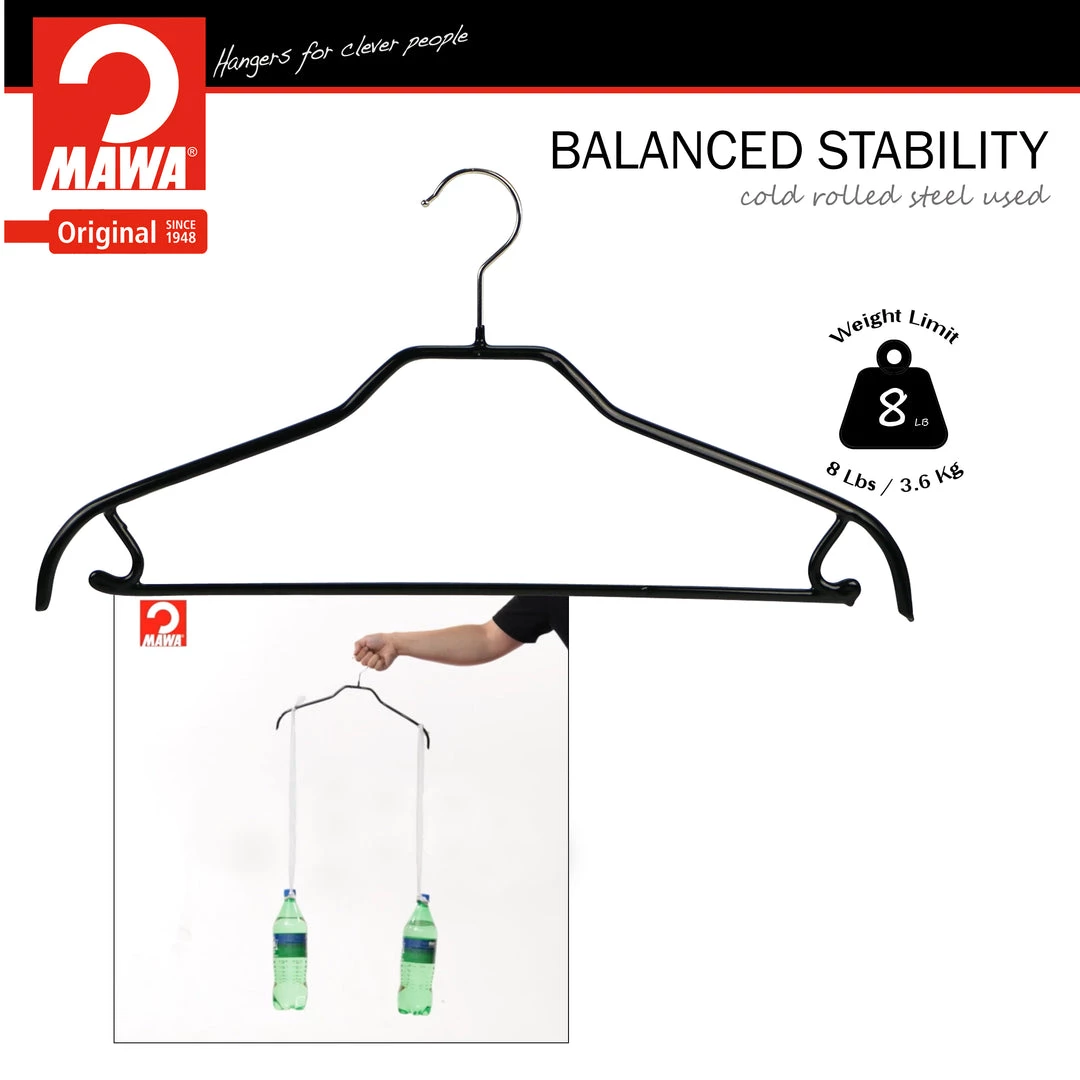 MAWA Silhouette, 41-FRS, Pant Bar/Skirt Hook Hanger, Black 9 MAWA Silhouette, 41-FRS, Pant Bar/Skirt Hook Hanger, Black
