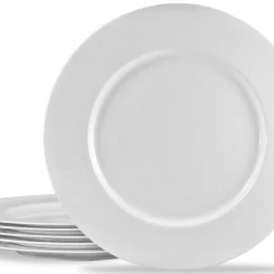 Reston Lloyd Ltd. 6pc Melamine Dinner Plate Set, White CALYPSO BASICS