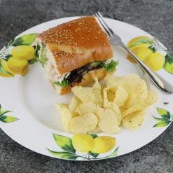 Reston Lloyd Ltd. 6pc Melamine Dinner Plate Set, Fresh Lemons CALYPSO BASICS