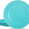 Reston Lloyd Ltd. 6pc Melamine Dinner Plate Set, Turquoise CALYPSO BASICS