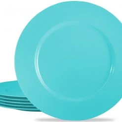 Reston Lloyd Ltd. 6pc Melamine Salad Plate Set, Turquoise CALYPSO BASICS