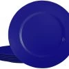 Reston Lloyd Ltd. 6pc Melamine Dinner Plate Set, Indigo CALYPSO BASICS