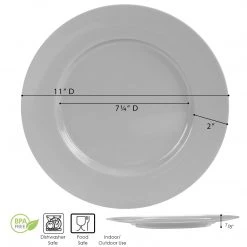 Reston Lloyd Ltd. 6pc Melamine Dinner Plate Set, Fresh Lemons CALYPSO BASICS