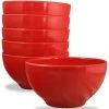 Reston Lloyd Ltd. CALYPSO BASICS 6pc Melamine Bowl Set, Red