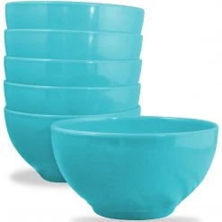 Reston Lloyd Ltd. CALYPSO BASICS 6pc Melamine Bowl Set, Turquoise