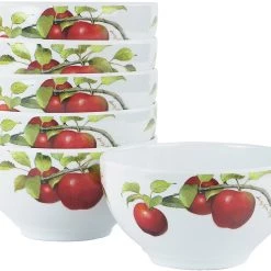 Reston Lloyd Ltd. 6pc Melamine Bowl Set, Harvest Apples CALYPSO BASICS