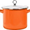 Reston Lloyd Ltd. CALYPSO BASICS 8 Qt Stock Pot With Glass Lid, Orange