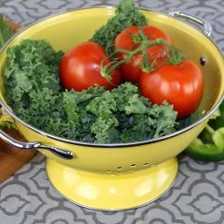 Calypso Basics Powder Coated Colanders, Various Sizes, Lemon