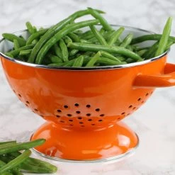 Reston Lloyd Ltd. Orange Enamel Colander, Multiple Sizes