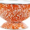 Reston Lloyd Ltd. 3 Qt Enamel Colander, Orange Marble