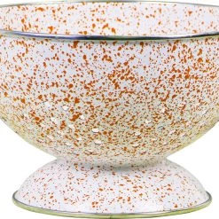 Reston Lloyd Ltd. 3 Qt Enamel Colander, Orange Sponge Pattern CALYPSO BASICS