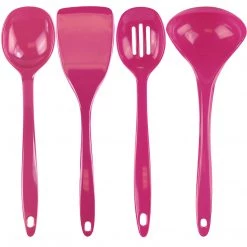 Reston Lloyd Ltd. 4pc Melamine Utensil Set, Magenta CALYPSO BASICS