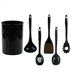 Calypso Basics 6pc Utensil Set, Black 8 Calypso Basics 6pc Utensil Set, Black