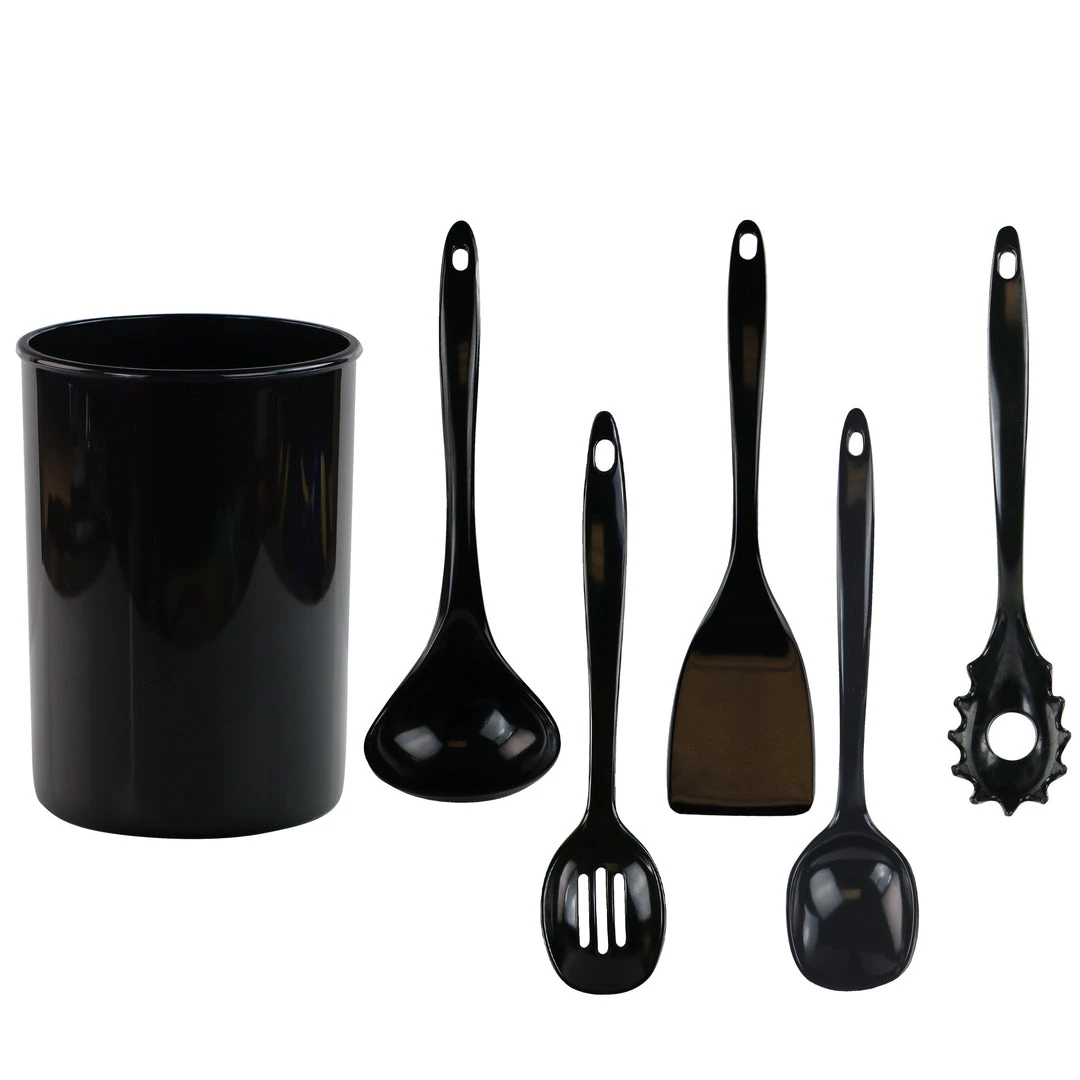 Calypso Basics 6pc Utensil Set, Black 5 Calypso Basics 6pc Utensil Set, Black