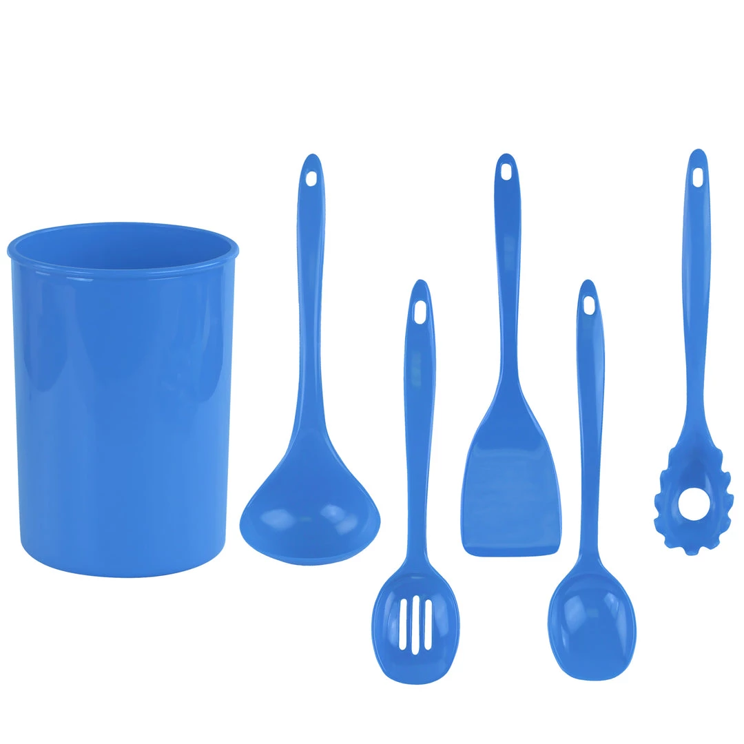 Calypso Basics 6pc Utensil Set, Azure 4 Calypso Basics 6pc Utensil Set, Azure