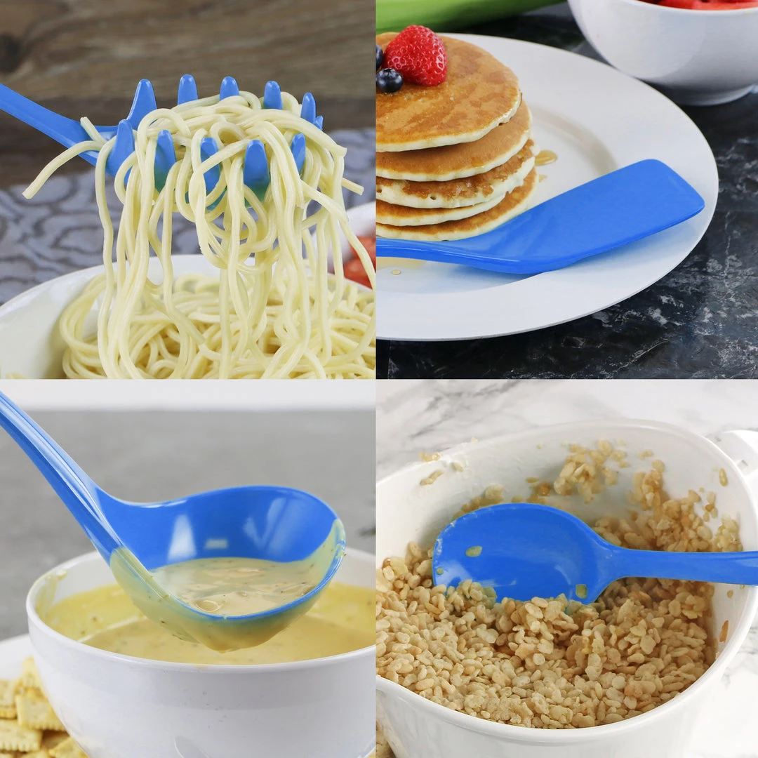 Calypso Basics 6pc Utensil Set, Azure 5 Calypso Basics 6pc Utensil Set, Azure