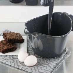 Reston Lloyd Ltd. 2 Qt. Microwave Batter Bowl, Charcoal CALYPSO BASICS