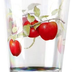 Calypso Basics Harvest Apple, Acrylic Drinkware, 8oz Juice Glass, Set Of 6