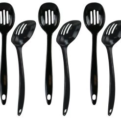 Reston Lloyd Ltd. Melamine Slotted Spoon, Black CALYPSO BASICS