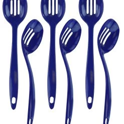 Reston Lloyd Ltd. CALYPSO BASICS Melamine Slotted Spoon, Indigo