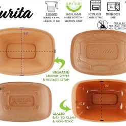 Reston Lloyd Eurita Clay Roaster, 3 Quarts 12 Reston Lloyd Eurita Clay Roaster, 3 Quarts