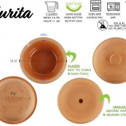 Reston Lloyd Eurita Clay Roaster Dutch Oven, 4 Quarts