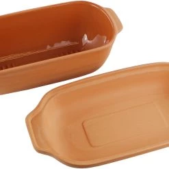 Reston Lloyd Eurita Clay Loaf Pan With Lid, 2 Quarts