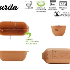 Reston Lloyd Eurita Clay Loaf Pan, 2 Quarts