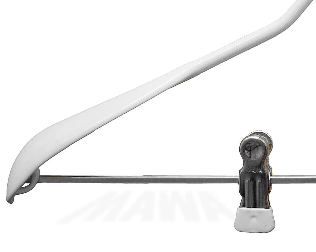 MAWA MAWA HANGERS BodyForm, 42-LK, Pant Bar With Clips, White 6 MAWA MAWA HANGERS BodyForm, 42-LK, Pant Bar With Clips, White