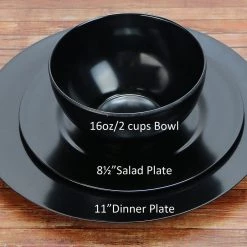 Reston Lloyd Ltd. 6pc Melamine Bowl Set, Black CALYPSO BASICS
