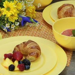 Reston Lloyd Ltd. 6pc Melamine Dinner Plate Set, Lemon
