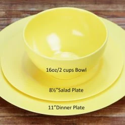 Reston Lloyd Ltd. 6pc Melamine Salad Plate Set, Lemon
