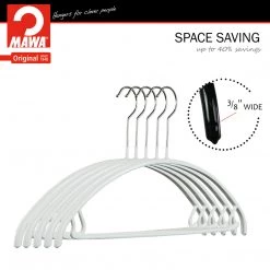 MAWA MAWA HANGERS Euro, 42-U, Pant Bar/Skirt Hook Hanger, White