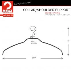 MAWA Silhouette Ultra Thin, 42-FT, Hanger, Black