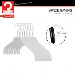MAWA Silhouette Extra Wide, 45-F, Hanger, White MAWA HANGERS
