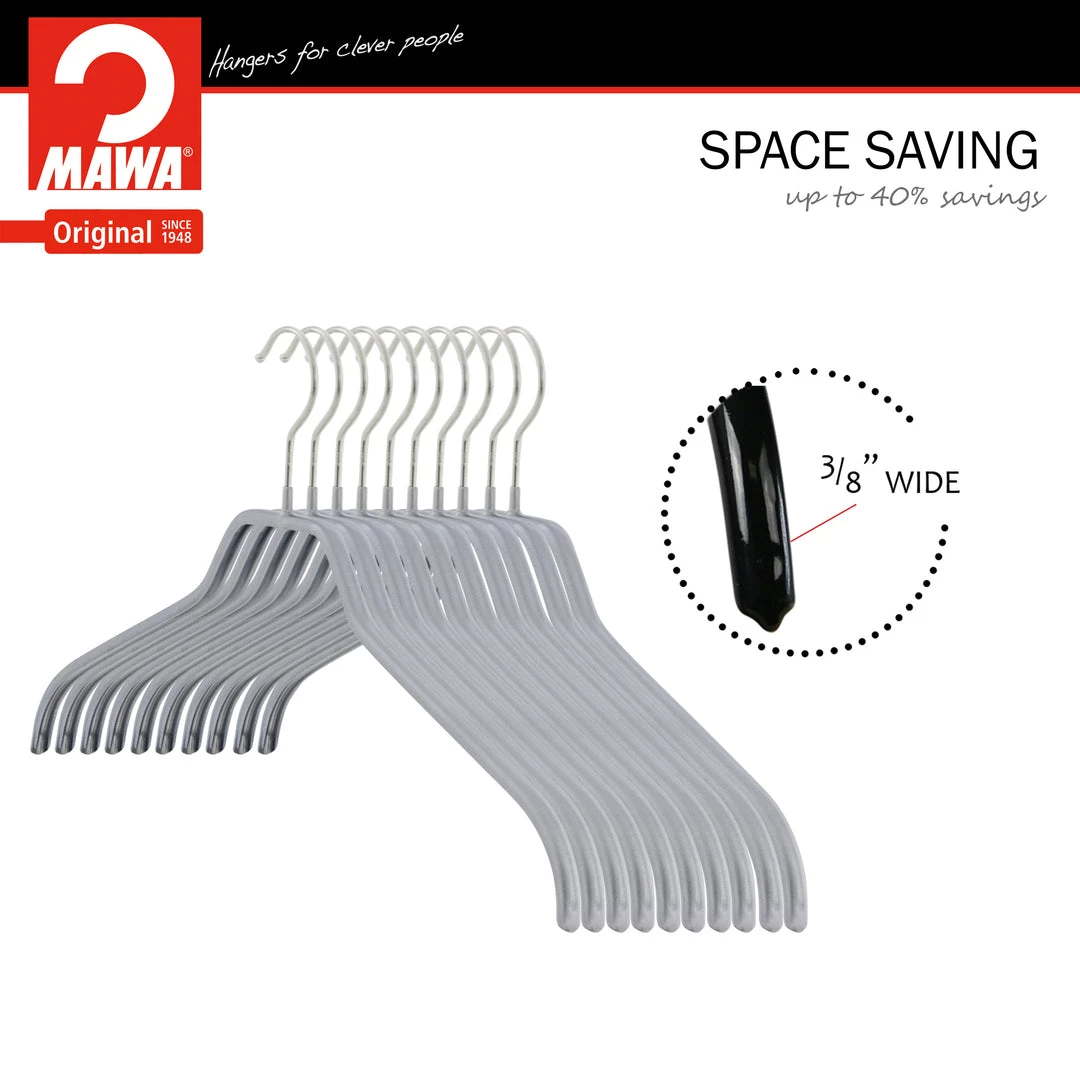 MAWA MAWA HANGERS Silhouette Extra Wide, 45-F, Hanger, Silver 5 MAWA MAWA HANGERS Silhouette Extra Wide, 45-F, Hanger, Silver