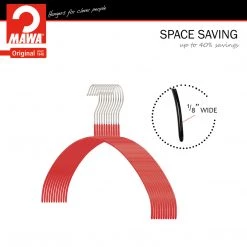 MAWA MAWA HANGERS Euro Ultra Thin, 40-PT, Hanger, Red