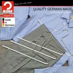 MAWA MAWA HANGERS Trouser Hanger, KH-1, Single Rod, White