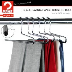 MAWA Trouser Hanger, KH-1, Single Rod, Black MAWA HANGERS