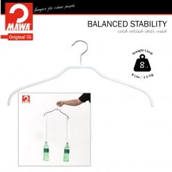 MAWA Silhouette Extra Wide, 45-F, Hanger, White MAWA HANGERS