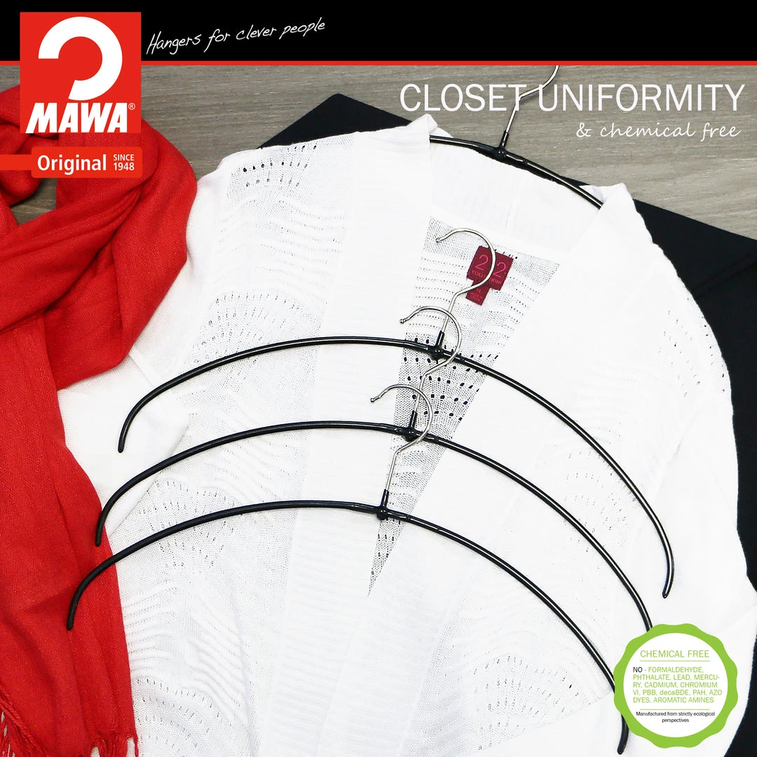 MAWA Euro Ultra Thin, 40-PT, Hanger, Black 7 MAWA Euro Ultra Thin, 40-PT, Hanger, Black